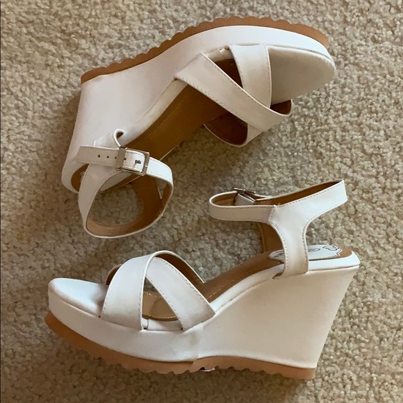 Nordstrom Shoes - NWT brand new white wedges, comfortable, wedding shoes beach heels heeled sandal